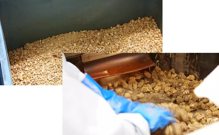 生薬を刻み、ブレンド イメージ