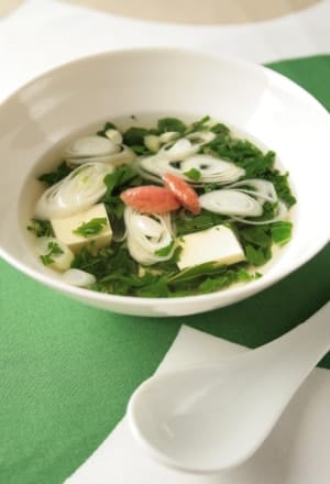 モロヘイヤとお豆腐のスープ　イメージ