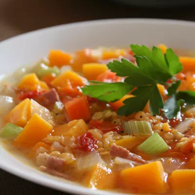 レンズ豆と野菜のスープ煮